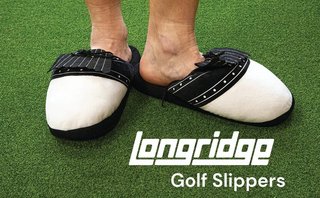 Longridge Golf Slippers (flaps) L scarpe da golf, nero/bianco