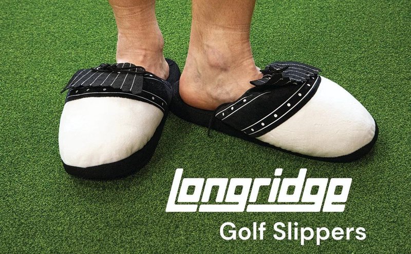 Longridge Golf Slippers (flaps) L scarpe da golf, nero/bianco