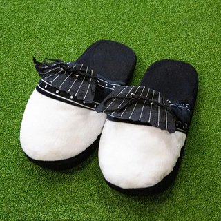 Longridge Golf Slippers (flaps) L scarpe da golf, nero/bianco