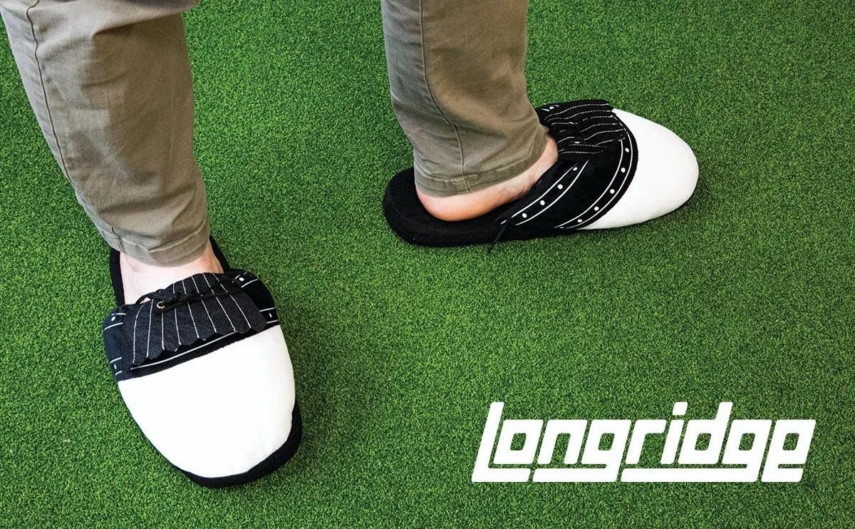 Longridge Golf Slippers (flaps) L scarpe da golf, nero/bianco