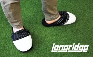 Longridge Golf Slippers (flaps) L scarpe da golf, nero/bianco