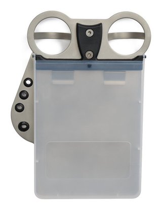 Davies Caddy Compact portacartellino, argento spazzolato opaco