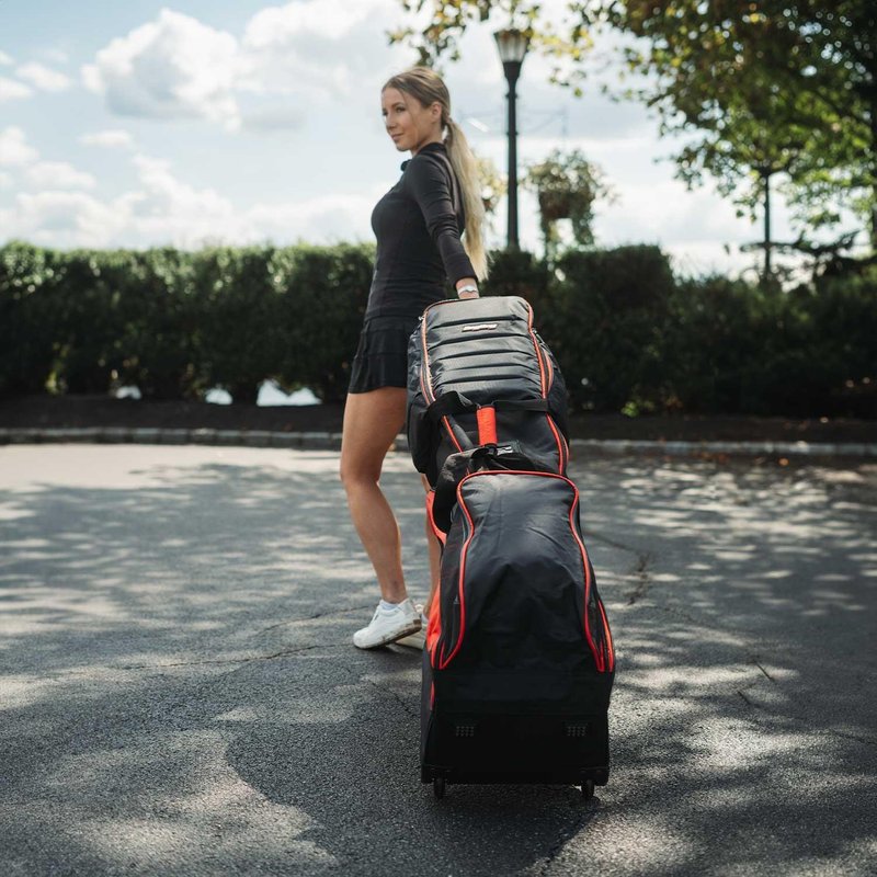 Bag Boy T-750 travel bag, nero/rosso
