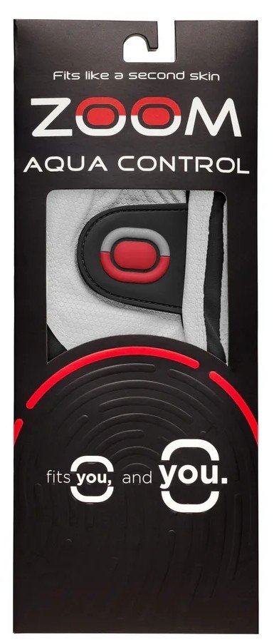 Zoom Zoom Aqua Control guanto da golf uomo, bianco/nero/rosso