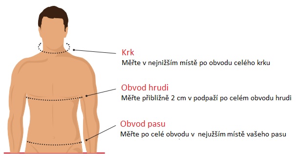 Guida alle taglie polo da uomo Callaway — diagramma dei punti di misurazione