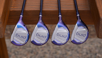 Set completo hybrid PING G Le4 ladies che mostra le opzioni di loft per il gapping