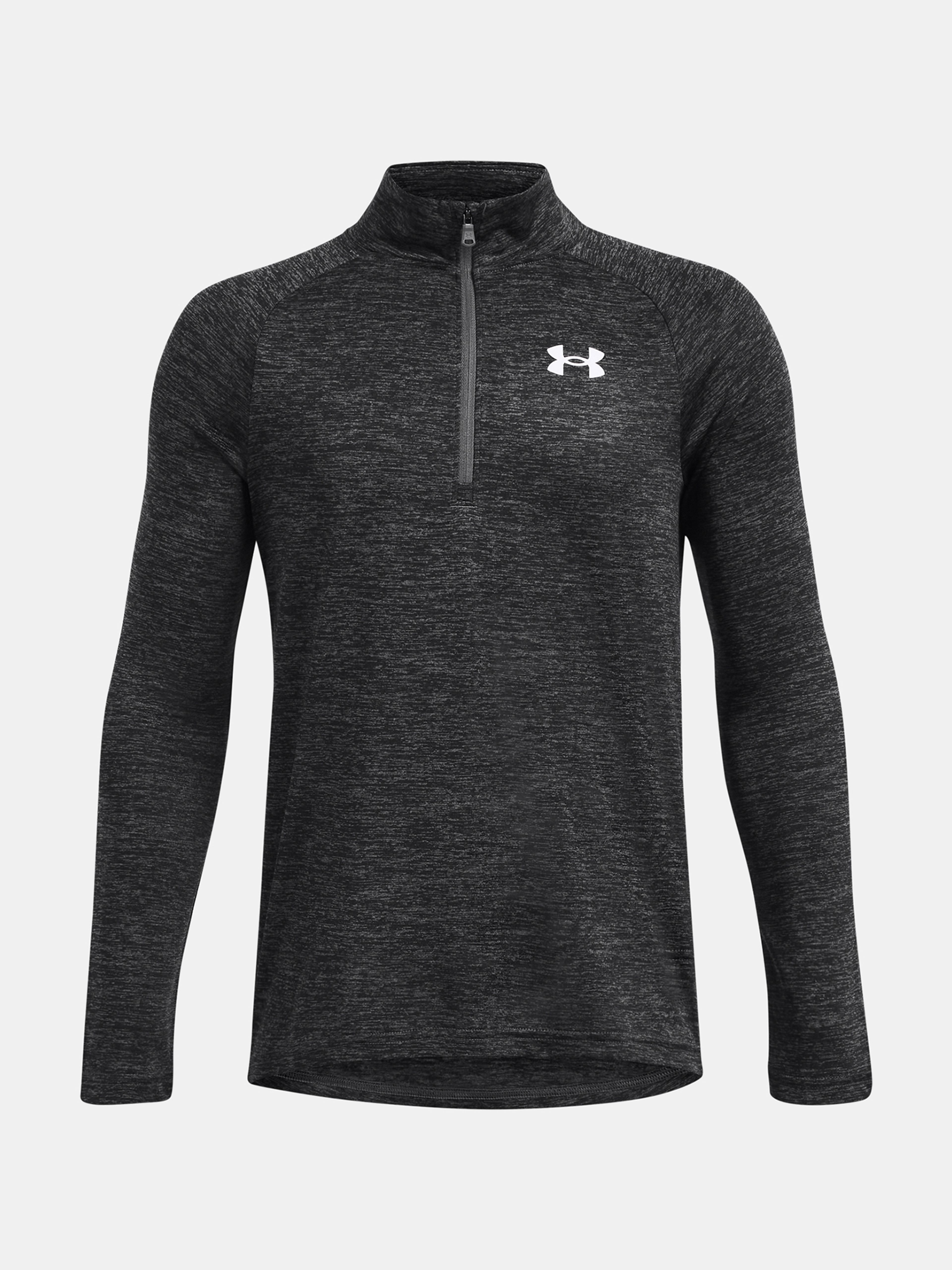 Felpa da ragazzo Under Armour Tech 2.0 1/2 Zip grigia vista frontale