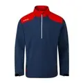 Giacca mezza zip Ping AquaDrive nella colorazione blu oxford/rosso classico
