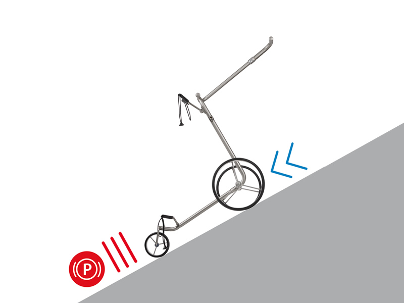Freno di stazionamento elettronico su entrambi i lati del carrello JuCad drive SL Travel