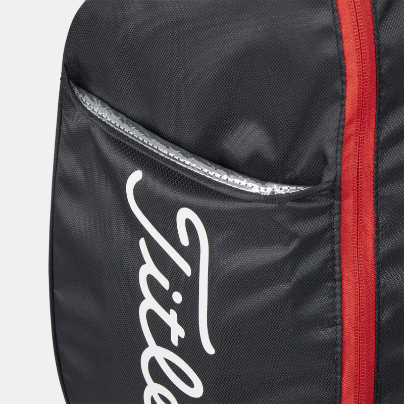 Scomparto esterno foderato per bevande sulla sacca Titleist Premium