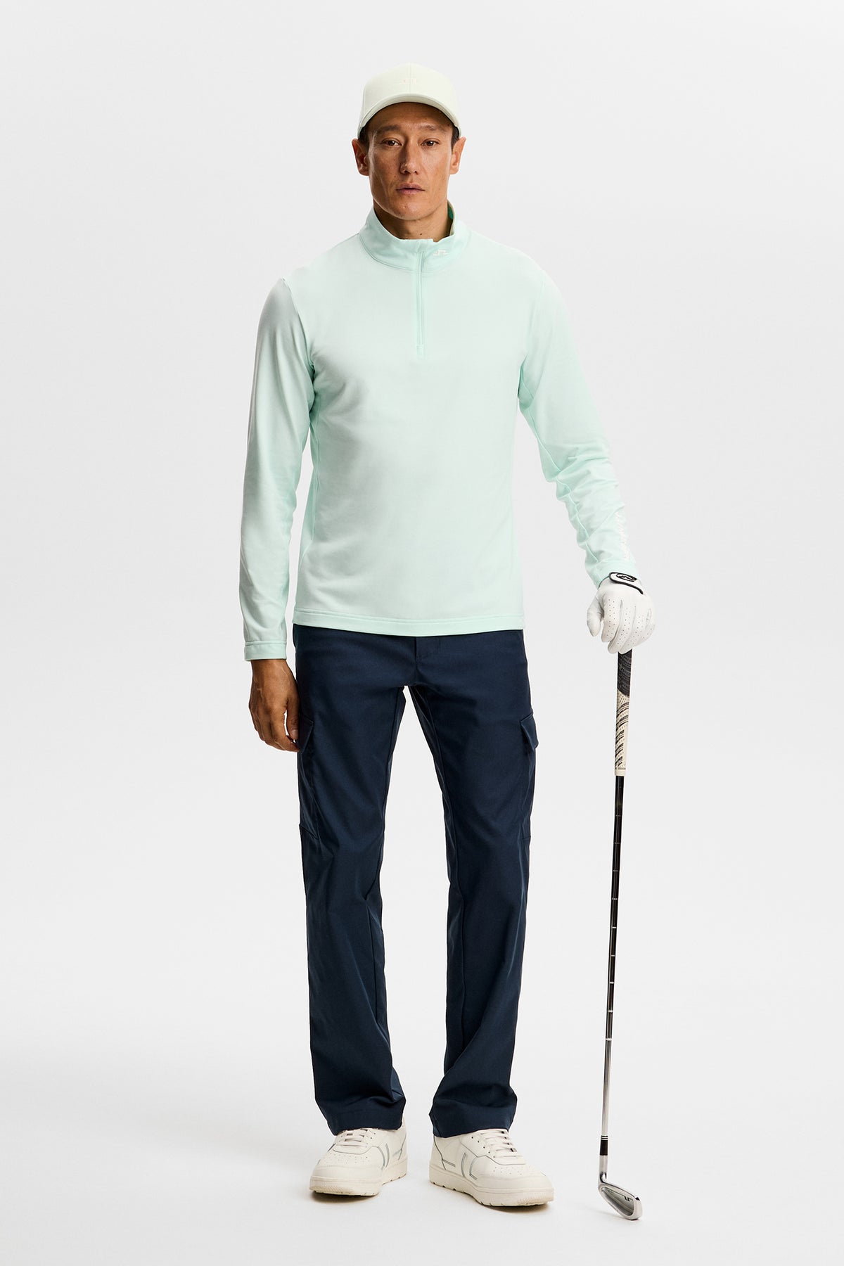 J.Lindeberg Tour Tech Mid Layer Bay - dettaglio pannelli di ventilazione laterali in mesh