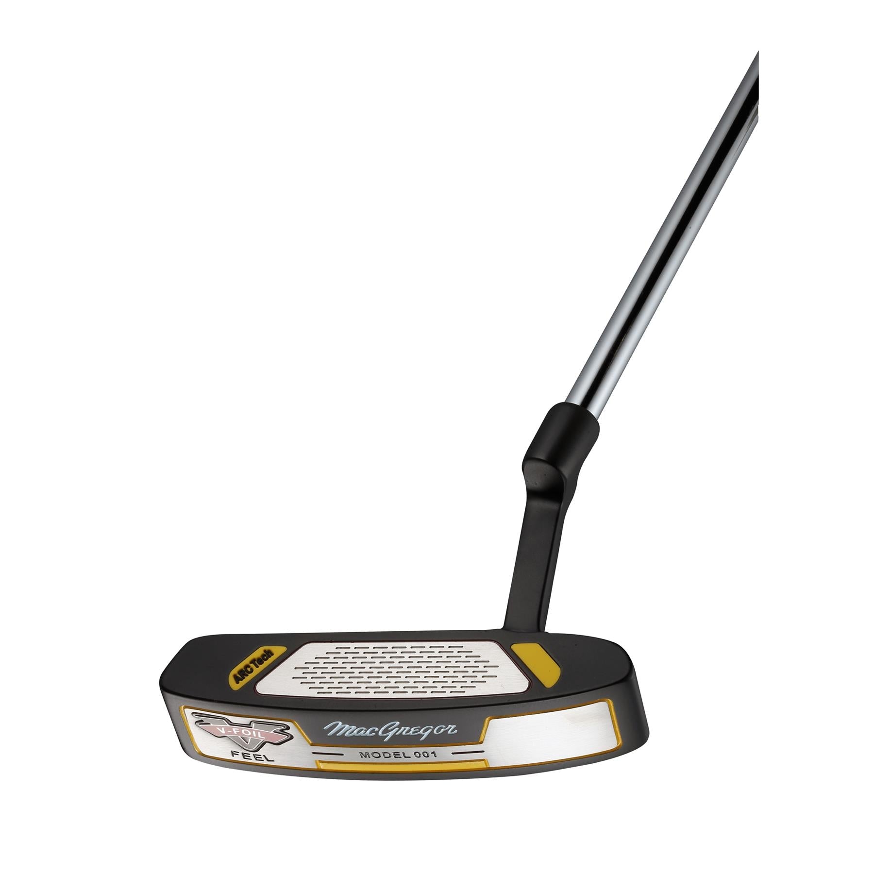 Faccia del putter MacGregor V-Foil Model 001 con fresatura ARC Tech