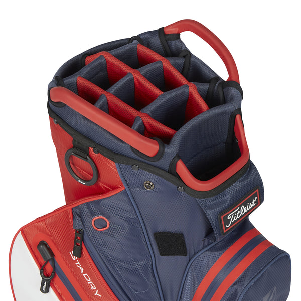 Sacca da carrello Titleist 14 StaDry — 9 tasche accessibili e organizzazione dello spazio