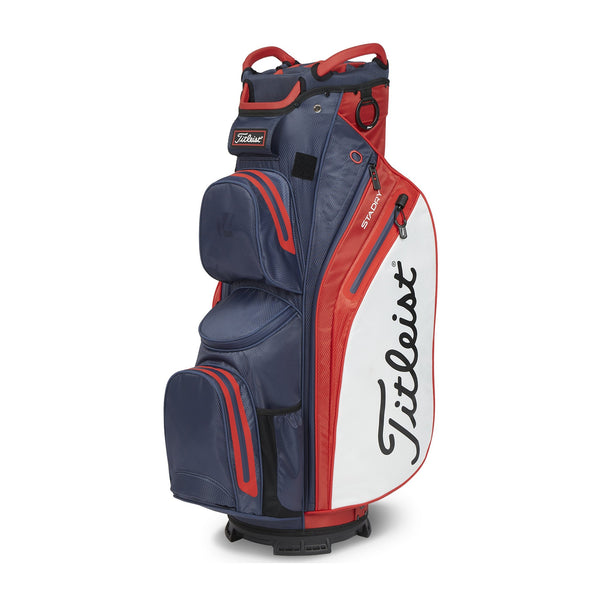 Sacca da carrello Titleist 14 StaDry Navy Rosso Bianco — Costruzione impermeabile StaDry