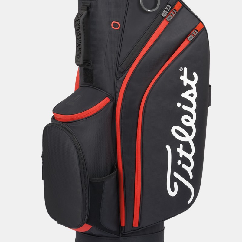 Disposizione delle tasche accessibili dal carrello Titleist Cart 14