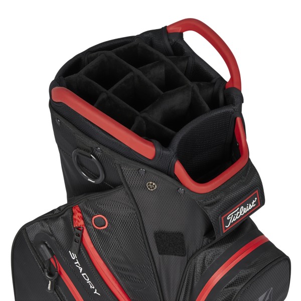 Sacca Titleist Cart 14 StaDry — layout simmetrico delle tasche