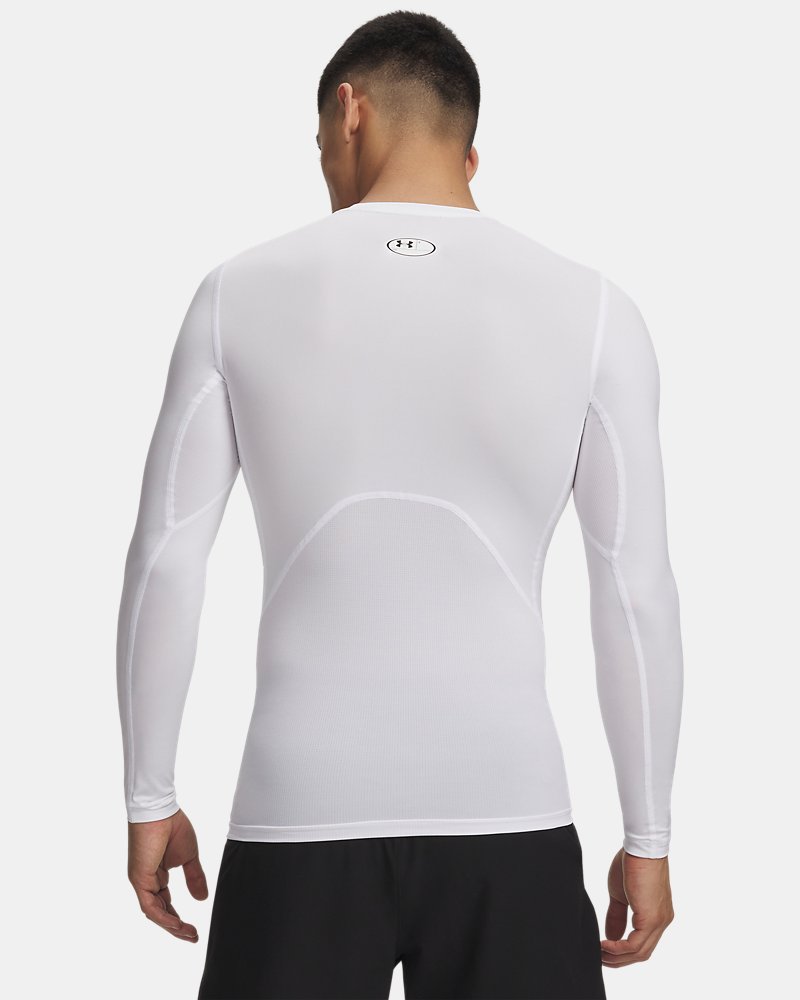 Maglia a compressione a maniche lunghe Under Armour HeatGear – vista posteriore che mostra i pannelli di ventilazione strategica in mesh