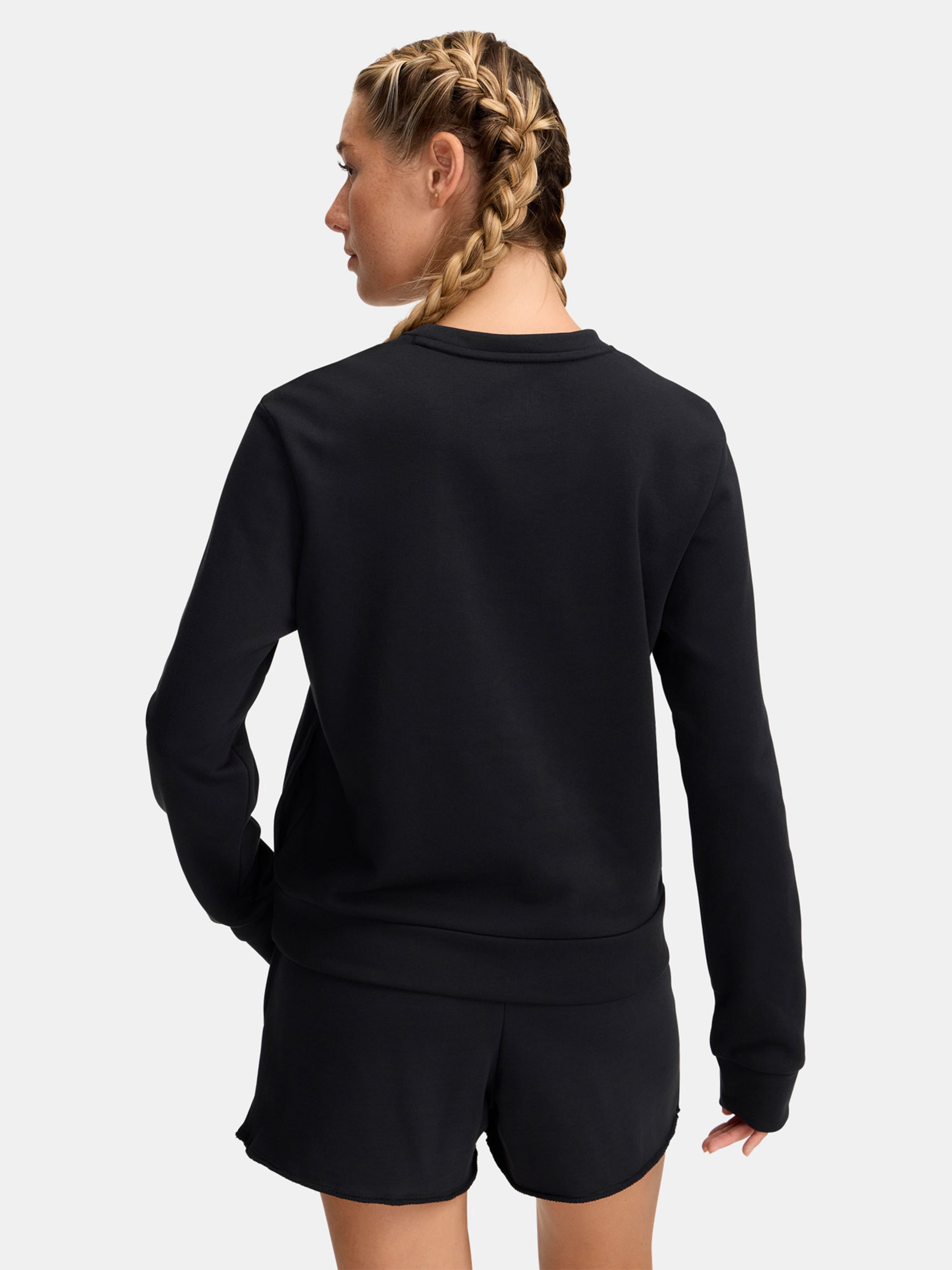 Felpa girocollo da donna Under Armour Rival Terry – vista laterale lifestyle