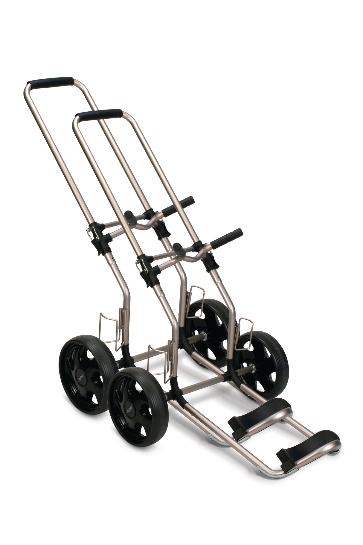 Carrelli Bag Boy Rental Dual Tube impilati e incastrati tra loro