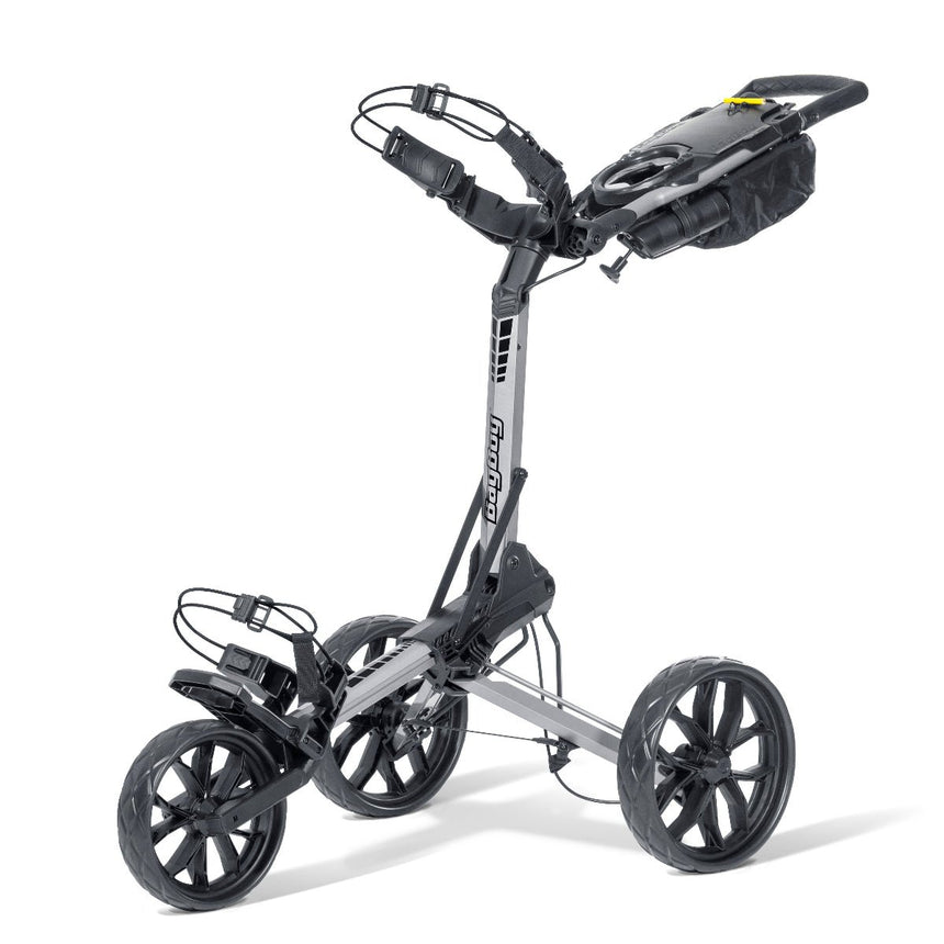 Carrello a spinta compatto Bag Boy Slimfold Argento/Nero