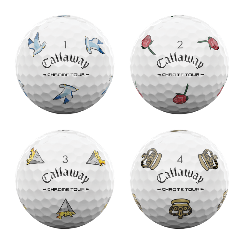 Dettaglio del design coastal links delle Callaway Chrome Tour July Major 2026