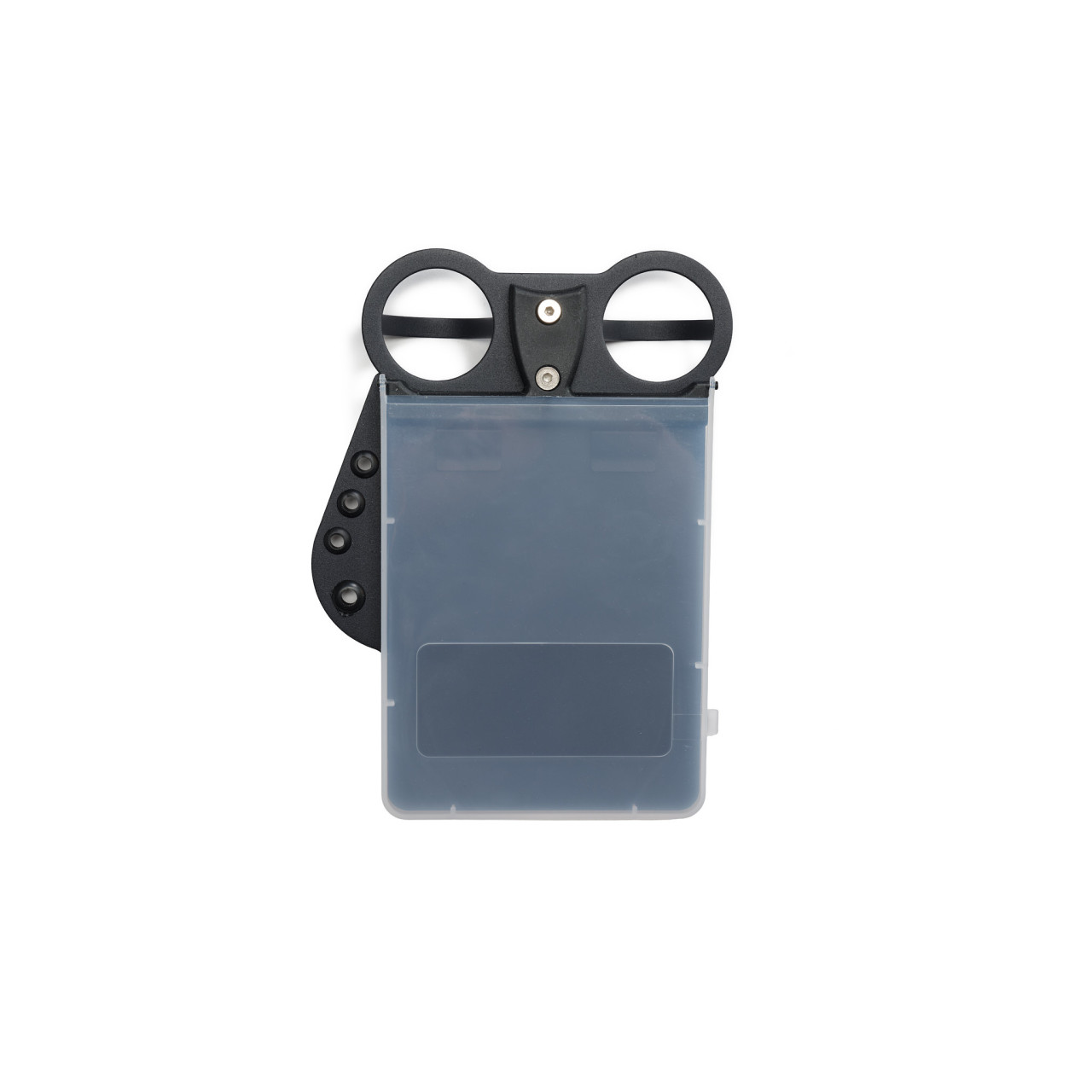 Portascorcard Davies Caddy Compact in finitura nero opaco montato su carrello da golf