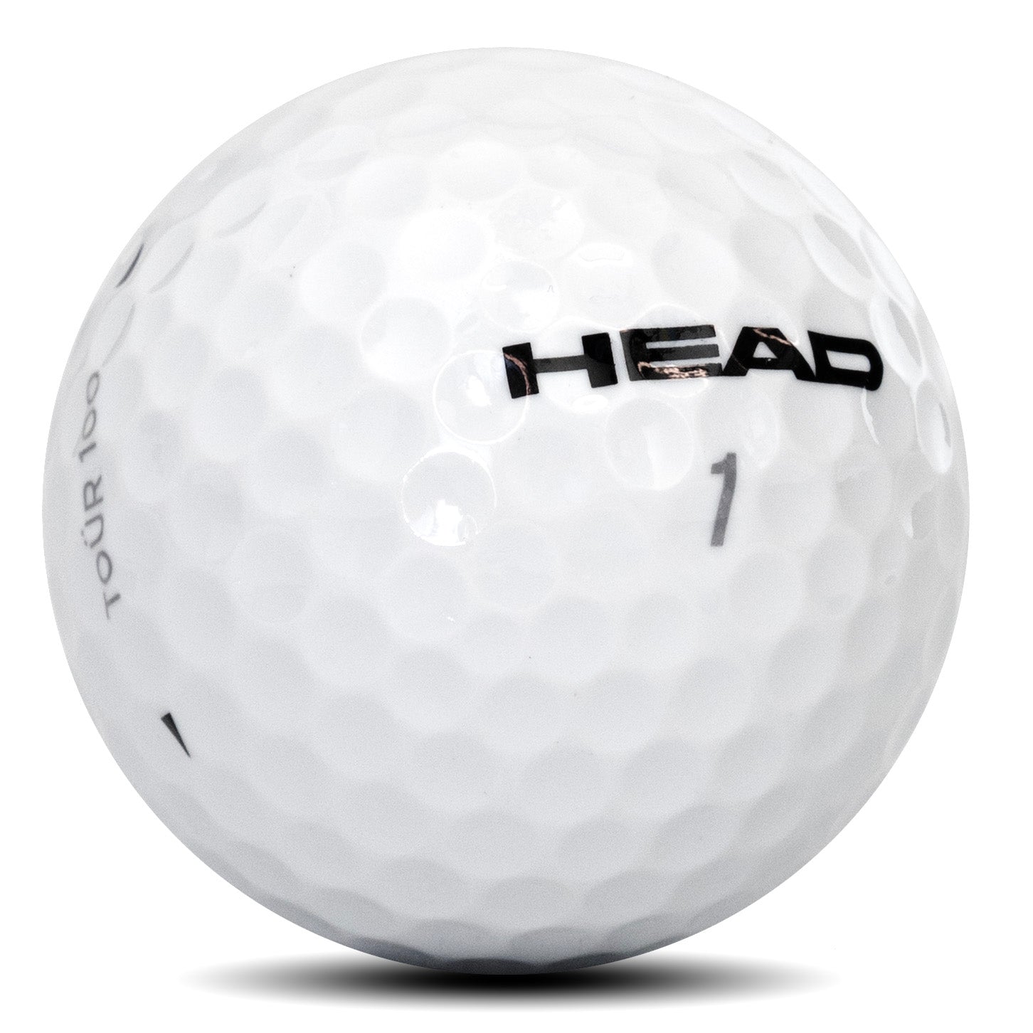 Dettaglio del pattern di fossette della pallina da golf HEAD TOUR 100
