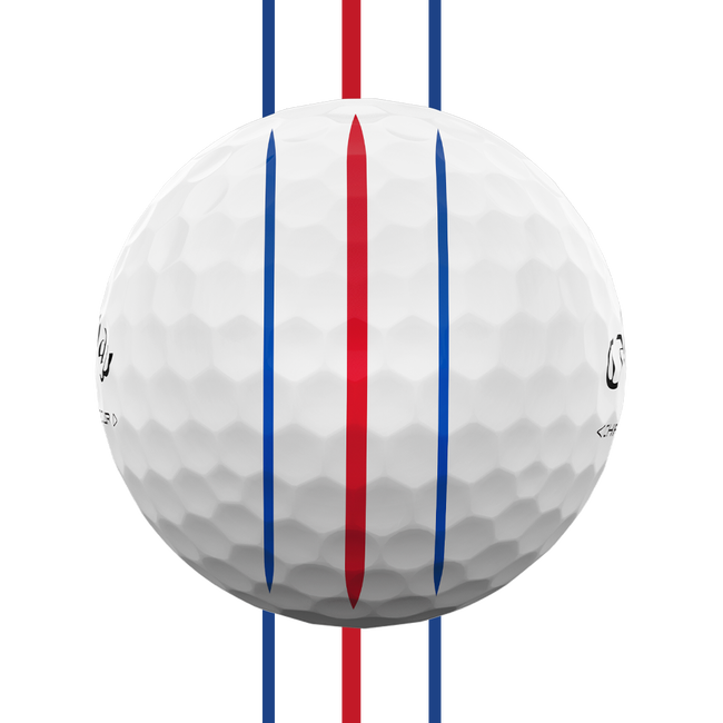 Callaway Chrome Tour X 2026 — linee di allineamento Triple Track sulla pallina