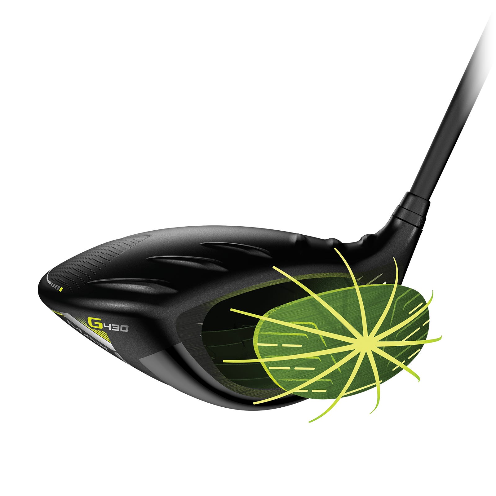 Illustrazione della faccia esplosa del driver PING G440 che mostra la costruzione sottile e flessibile