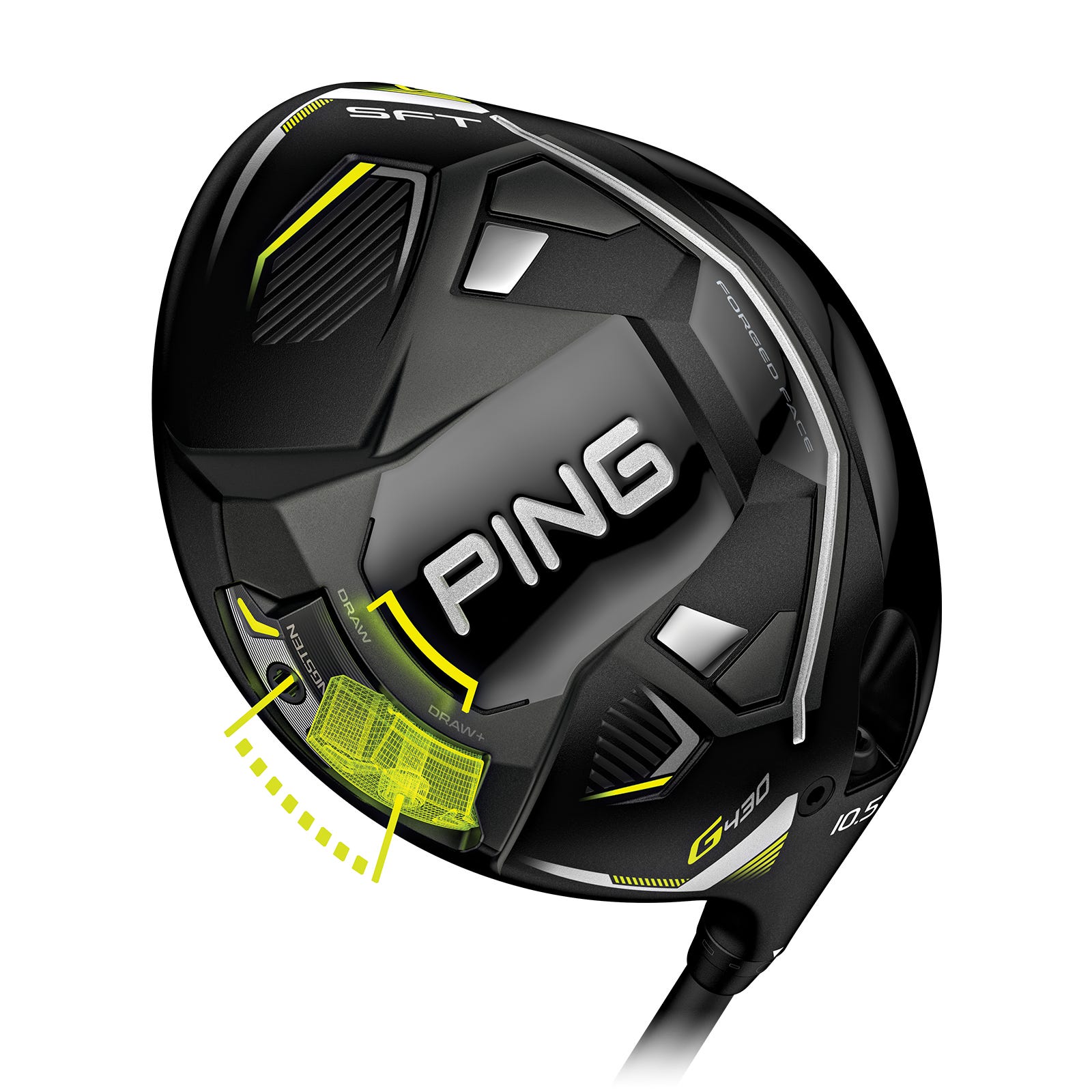 Illustrazione del peso del driver PING G440 SFT che mostra il posizionamento del CG
