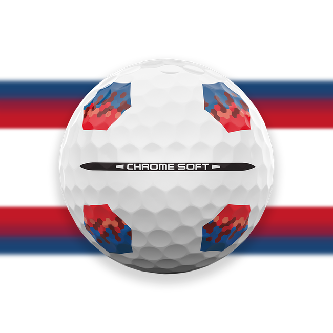 Callaway Chrome Soft 2026 TruTrack Blu/Rosso – dettaglio allineamento e feedback sul rotolamento