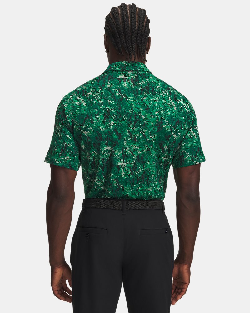 Polo UA Playoff 3.0 Printed – vista posteriore, verde