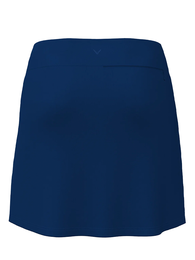 Skort Callaway Floral Printed Wrap Blue Depths – vista laterale che mostra il design a portafoglio
