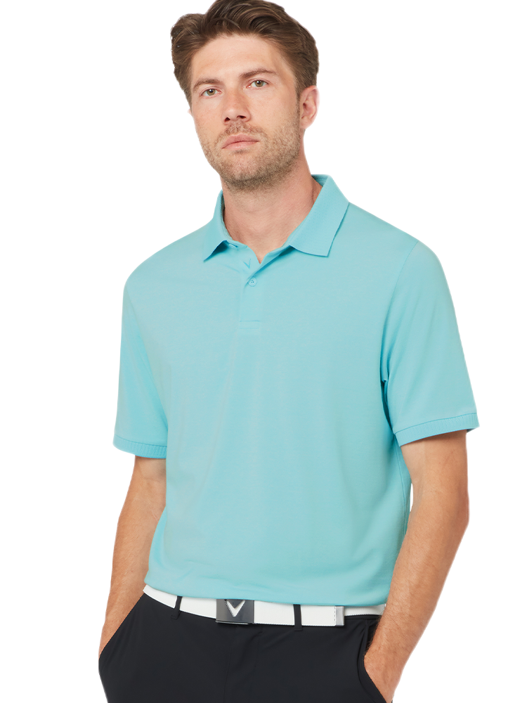 Callaway In The Details Polo – Dettaglio della tecnologia Swing Tech per l'elasticità delle spalle
