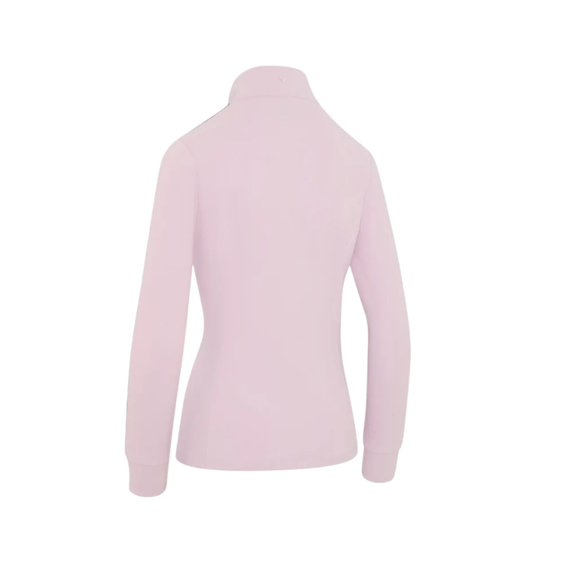 Felpa testurizzata da donna Callaway Midweight – dettaglio collo a lupetto con mezza zip