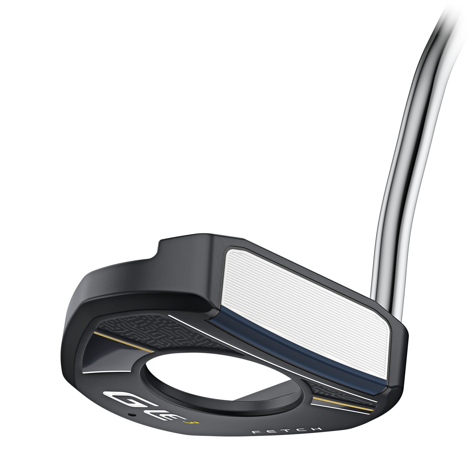 Faccia del putter Ping G Le3 Fetch che mostra l'inserto in elastomero PEBAX