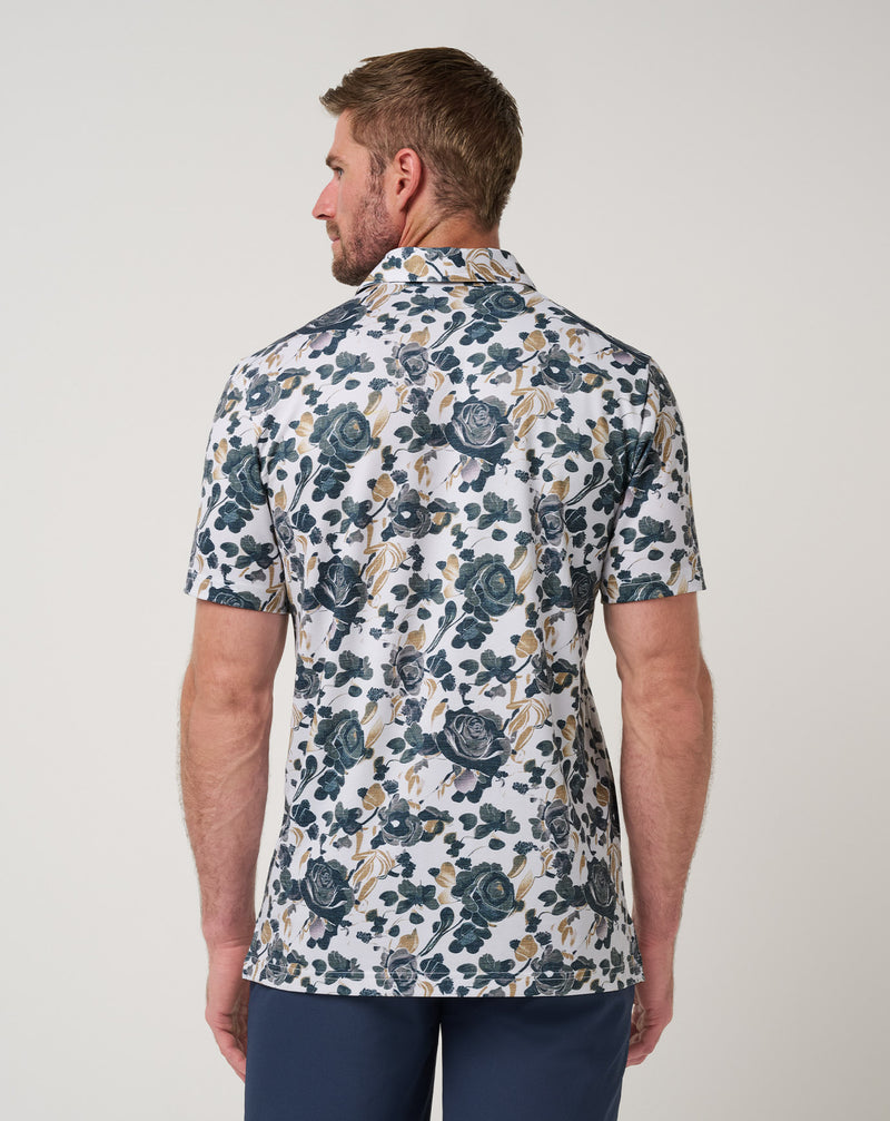 Travis Mathew Featherweight Villa Polo – colletto a doppia cucitura con stecche integrate