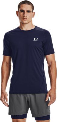 Under Armour HeatGear Fitted Short Sleeve – Midnight Navy, vista frontale