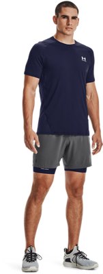 Under Armour HeatGear Fitted Short Sleeve – Midnight Navy, vista laterale