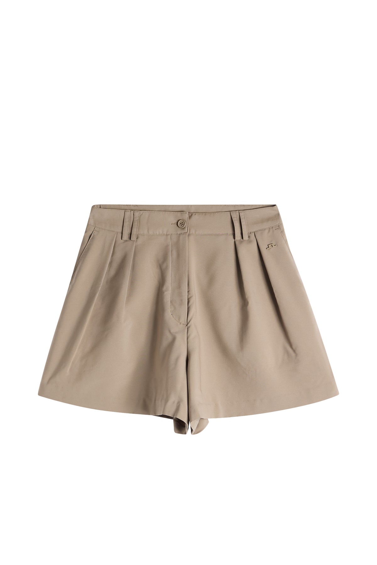 J.Lindeberg Carmen Shorts Brindle – vita alta e dettaglio silhouette