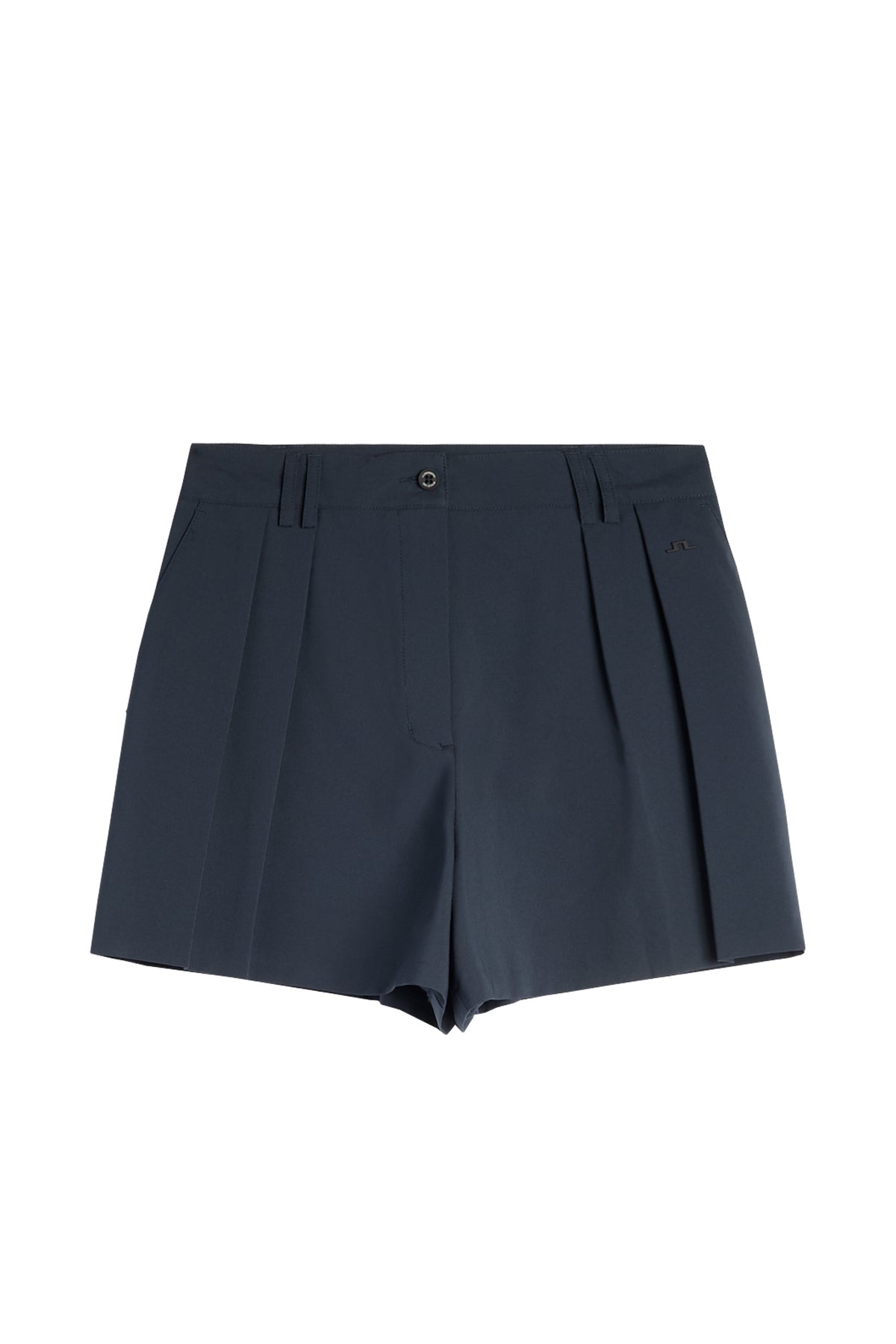 J.Lindeberg Carmen Shorts JL Navy – scatto lifestyle che mostra movimento e vestibilità