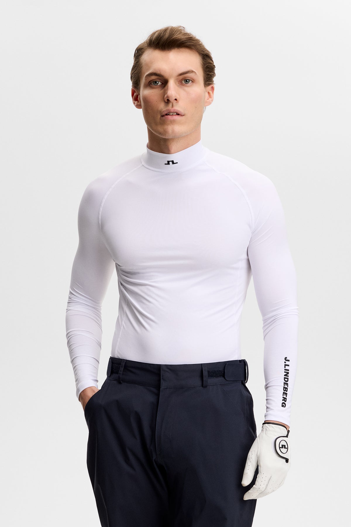 J.Lindeberg Ello Compression Top White – on-course lifestyle