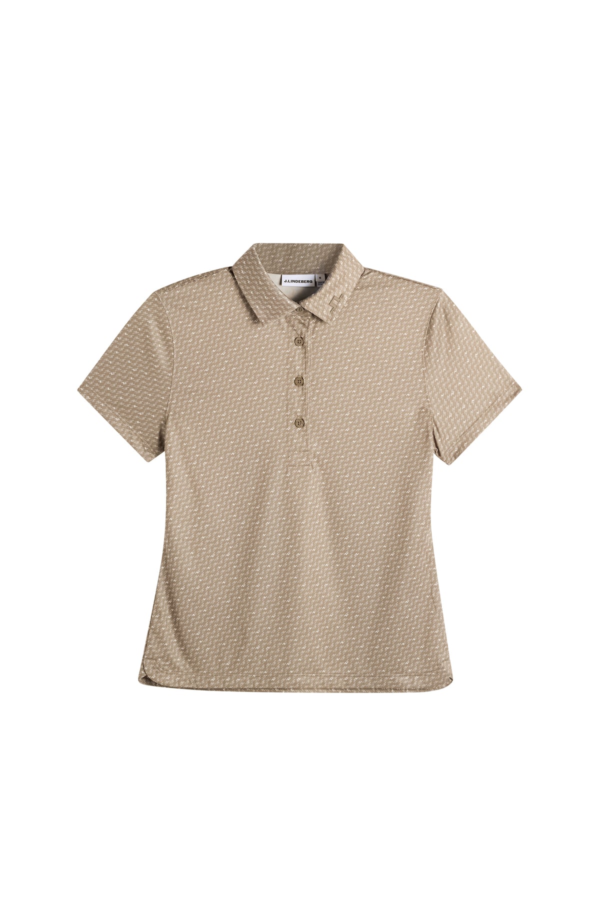 J.Lindeberg Caitlyn Polo Bias Bridge Micro Brindle Moon – vista frontale